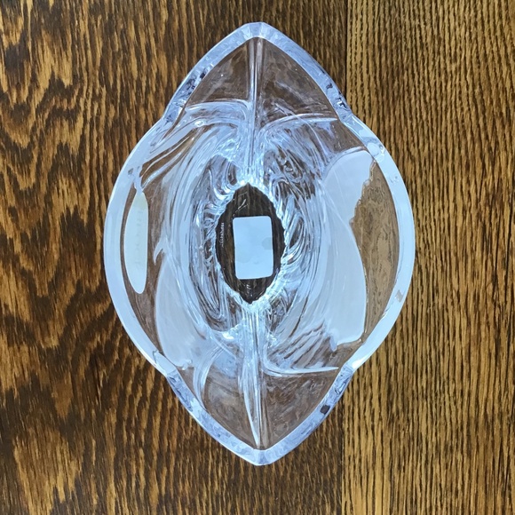 New Block Crystal Vase Butterfly Flowers Glass Hand Crafted Poland - Picture 7 of 14